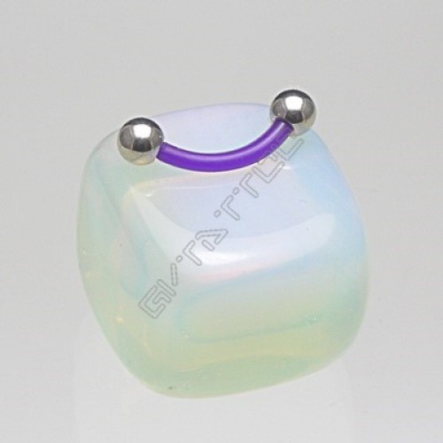 Microbell Curvo Bioflex Haste Roxa Esfera 4mm Aço